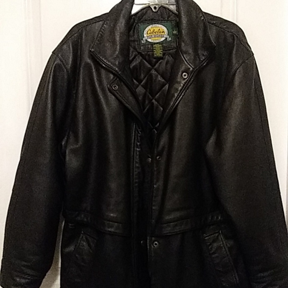 Women Leather coat size L